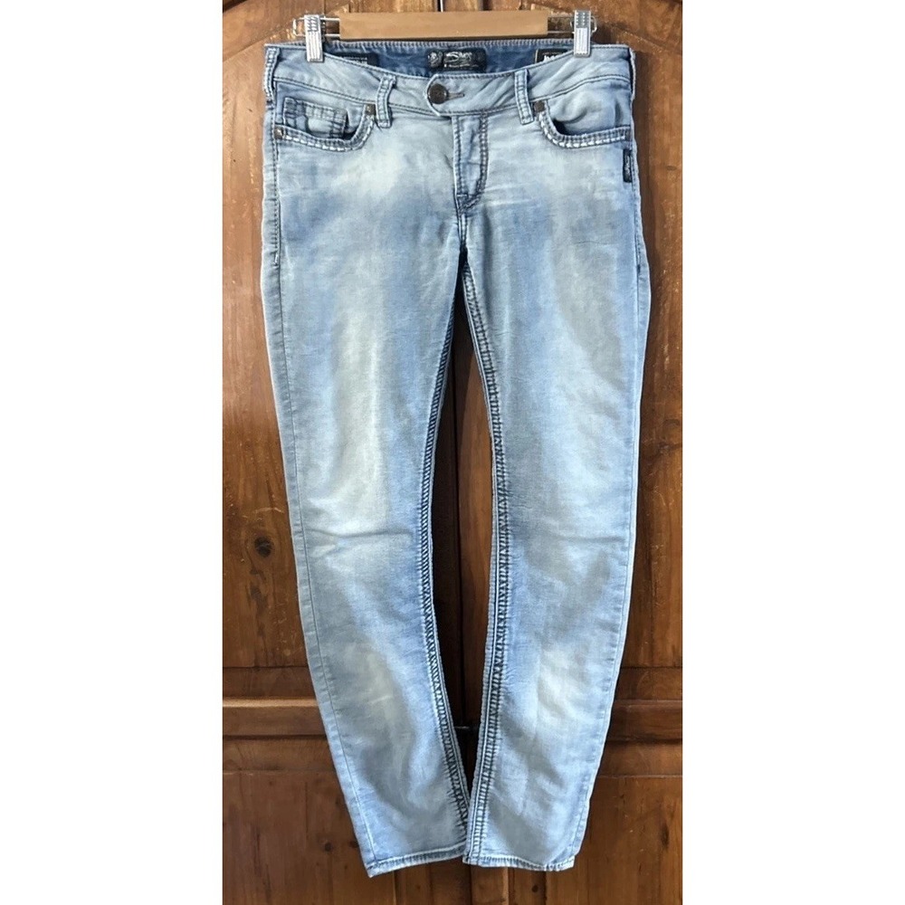 Women's Silver Bootlegger‎ Jogs Tuesday Low Skinny Sz 32 32x31 Y2K NO Pilling